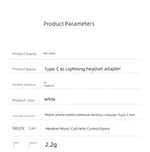Type-C Lightning Adaptör - Beyaz - PD100W, C100 Çip, Müzik, Hat Kontrolü, Sesli Arama - 10