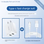 105W Çift Port USB Şarj Aleti ve 1m Type-C Kablosu - 1