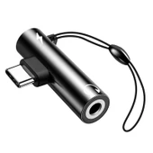 Type-C 3.5mm Kulaklık Adaptörü - Siyah - 3