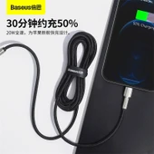 iPhone Hızlı Şarj Data Kablosu - 2m - Koyu Yeşil - Type-C to Lightning - 6