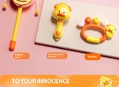 Bebek Çıngırak Oyuncak Seti - Sarı Ördek 8 Parça Çıngırak Hediye Kutusu thumbnail 11