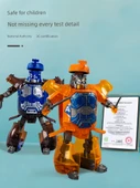Mavi ve Kırmızı Şişe Soda Savaşçı Robot Oyuncak Seti - 6