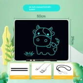 Çocuk LCD Yazı Tahtası - 24 inç Monokrom - Şarj Edilebilir Göz Koruma Ekranlı - 1