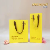 Çiçek ve Vinç Hediye Kutusu İçeren Metal Puzzle Küçük Hediye Çantası - 2