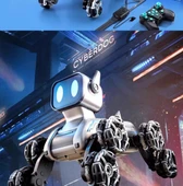 Elektrikli Robot Köpek Oyuncağı - Oyun Üç Elektrikli Tek Kontrollü [El Kumandalı] 3 Şarj Edilebilir Pil - 9
