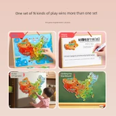 Manyetik Çin Haritası Puzzle Silinebilir Kalemli (Ekstra Büyük Boy) - 6