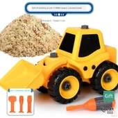 Çocuk Mühendislik Araba Oyuncak - Mor Huili Off-Road Araç - 3