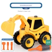 Çocuk Mühendislik Araba Oyuncak - Mor Huili Off-Road Araç - 2