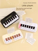 Çocuk Elektronik Klavye Mini Cep Piyano - Siyah (Hediye Kutulu, Müzik, Pilli) - 3