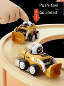 2'li Basmalı Islık Sesli Oyuncak İş Makinesi - Dozer + Silindir - 3