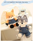 Sevimli Hayvan Peluş Oyuncak - Çıplak Kahverengi Husky 50cm - 10