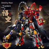 Mecha Yapı Blokları - Büyük Hediye Kutusu Efsanevi Siyah Wukong - 593 Parça - 4