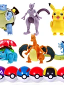Pokemon Dönüşen Top Oyuncak Seti - Kombinasyon [Ateş Püsküren Ejderha + Harika Kurbağa Çiçek + 2 Elf Topu] - 2