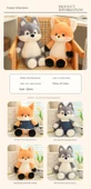 Sevimli Hayvan Peluş Oyuncak - Çıplak Kahverengi Husky 50cm - 8