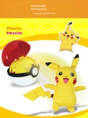 Pokemon Dönüşen Top Oyuncak Seti - Kombinasyon [Ateş Püsküren Ejderha + Harika Kurbağa Çiçek + 2 Elf Topu] - 9