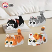 DIY Kedi Peçete Kutusu Yapım Blokları Oyuncak - Hello Kitty Peçete Kutusu + Blok Çekiç thumbnail 9