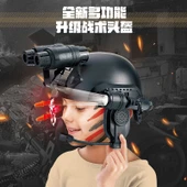 Çocuk Askeri Taktik Kask Seti - Siyah Yüksek Model - 2
