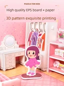 3D DIY Karton Ev Puzzle - Gökkuşağı Kale - 5
