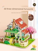 3D DIY Karton Ev Puzzle - Ay Kale - 3