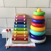 Eğitici Oyuncak Piyano - Sekiz Tonlu Piyano + Güneş Işığı Gökkuşağı + Basit Müzikli Bardak - 6