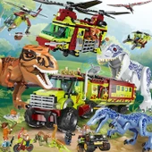 Jurassic Dinozor Yapı Blokları - T-Rex vs T-Rex, 842 Parça - 10