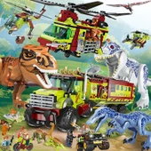 Jurassic Dinozor Yapı Blokları - Ağır Pençe Ejderha Helikopter Kafesi, 585 Parça thumbnail 2
