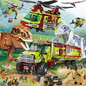 Jurassic Dinozor Yapı Blokları - Ağır Pençe Ejderha Helikopter Kafesi, 585 Parça thumbnail 8