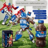 Dönüşen Robot Oyuncak - Mavi Kola Şişesi Savaşçı - Dönüşüm Kalemli - 1