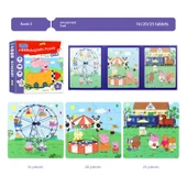 Peppa Pig Manyetik Puzzle - Eğlence Parkı (16/20/25 Parça) - 1