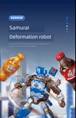 Dönüşen Robot Oyuncak - Kırmızı Kola Şişesi Savaşçı - Silahlı - 7