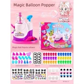 Sihirli Top Yapışkan Balon Kendin Yap Seti - Temel Set (Makine + 36 Balon + 42 Aksesuar) - 1