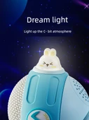 Çocuk Karaoke Mikrofonu - Bluetooth Işıklı Pembe Mimi Tavşan - 5