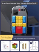 Huarong Yolu Manyetik Kaydırmalı Bulmaca - Pilli, Rubik Küplü ve Hediye Çantalı - 1