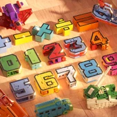 Çocuk Dijital Dönüşüm Oyuncak Araba - Büyük Numara [5] Dönüşen Helikopter thumbnail 5