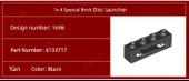 LEGO 1x4 Açık Gri Disk Fırlatıcı Özel Parça - 9