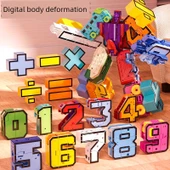 Çocuk Dijital Dönüşüm Oyuncak Araba - Büyük Numara [5] Dönüşen Helikopter thumbnail 2