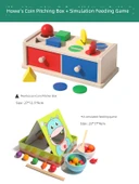 Montessori Oyuncak - Para Atma Kutusu ve Besleme Oyunu - 1