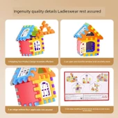 Çocuklar için Yapı Taşı Oyuncak Puzzle - Yapı Taşı Köşkü 558 Parça Çanta [133 Parça Pencere Çerçevesi + Çizim] thumbnail 4