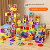Çocuklar için Yapı Taşı Oyuncak Puzzle - Yapı Taşı Köşkü 558 Parça Çanta [133 Parça Pencere Çerçevesi + Çizim] thumbnail 2