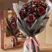 Çiçek Saksısı Yapı Blokları Buket Puzzle - Yeni Çin Çin Modası-Gül [Çiçek Kokulu] - 1