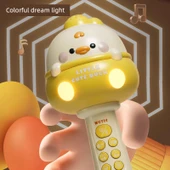 Çocuk Kablosuz Bluetooth Karaoke Mikrofon Oyuncak - Clelan Meng Ördek thumbnail 5