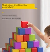 Kare Ahşap Bloklar - Matematik Öğretici Oyuncak - 50 Adet - 2cm - 6