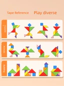 Manyetik Tangram Çocuk Puzzle - Oyun Kitapçıklı (96 Soru) - 3