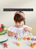 Montessori Mantar Çivi Yapboz - Çiçek Tarzı Mantar Çivi ve Piramit Bloklar (15 Parça) - 4