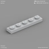 Lego 78329 Bej 1x5 Taban Plaka - 4