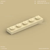 Lego 78329 Bej 1x5 Taban Plaka - 1