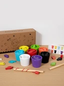 Montessori Ahşap Balık Tutma Oyunu - Mıknatıslı Balık Renk Ayırma Seti + Besleme Oyunu - 3