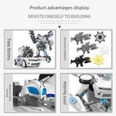 45cm Beyaz Mekanik Robot Oyuncak - Çantalı Hediye Kutulu ve Silahlı - 6