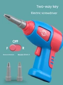 Çocuk Tornavida Sökme Alet Kutusu Oyuncak Elektrikli Matkap Seti - Çizgi Film Unicorn 351 Parça - 6