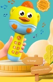 Çocuk Karaoke Mikrofonu - Kablosuz Bluetooth - Klasik Mor Ördek - 10